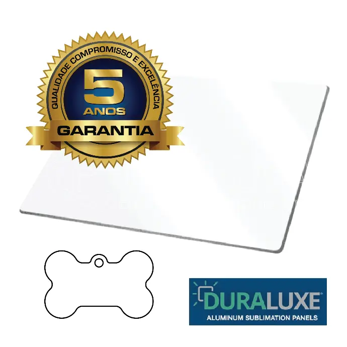 Placa para perro Duraluxe de 45 mm x 28 mm