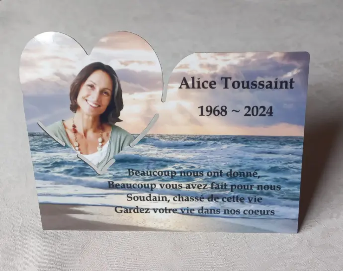 DURALUXE Support photo cœur 200mm x 150mm Horizontal