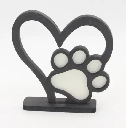 Photo stand heart and footprint