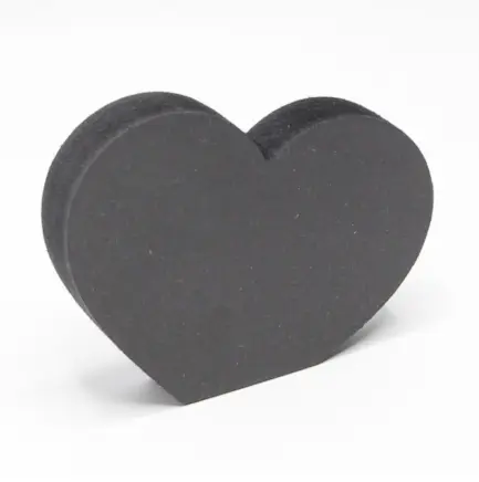 Fotoblock 18 mm Schwarzes Herz (inkl. Sublimationsplatte Sublista)