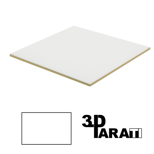 [WORE-150-050-3-WG] Madera Blanco brillo 150mm x 50mm x 3mm