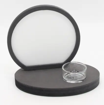 Support photo rond pour bougie